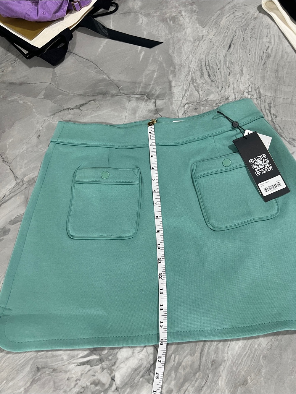 A. Putnam, Teal/Green/Jade Pocket Mini Skirt - Women's Skirt - Picture 3 of 7